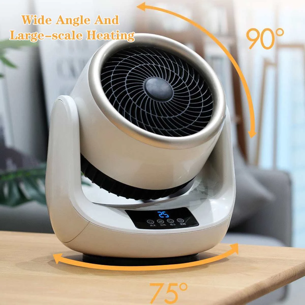 Electric Heater Portable Mini Desktop Fan Air Heating Household Warm Machine for Winter 1500W 3 Gears Home Heating Instantly